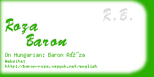 roza baron business card